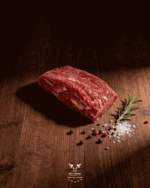 Bavette with loose grain on butcher paper at Boucherie Beirut Laval