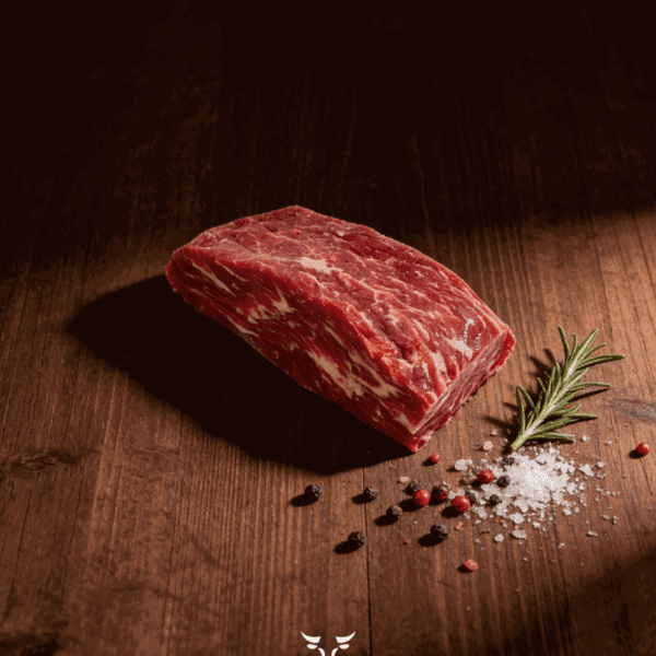 Bavette with loose grain on butcher paper at Boucherie Beirut Laval