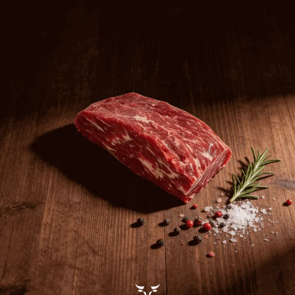 Bavette with loose grain on butcher paper at Boucherie Beirut Laval