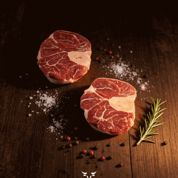 Fresh beef shank cut with marrow bone from Boucherie Beirut