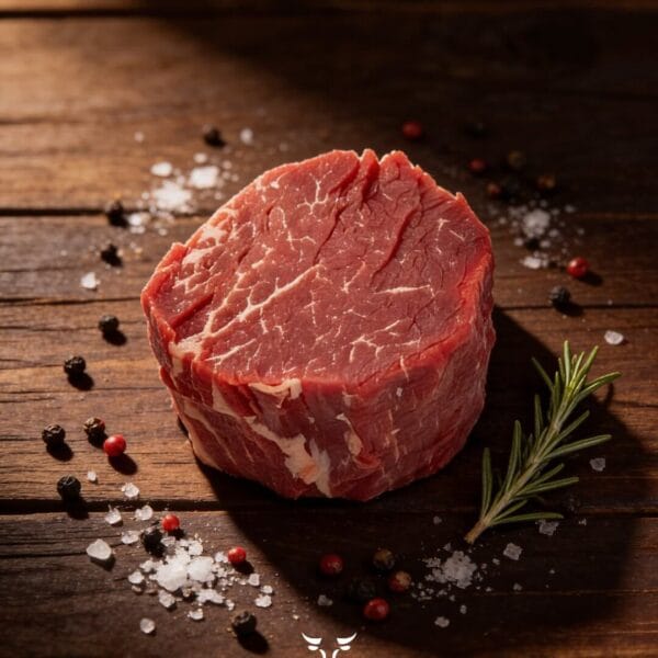 Halal Filet Mignon Certified Angus — raw tenderloin steak at Boucherie Beirut, Laval