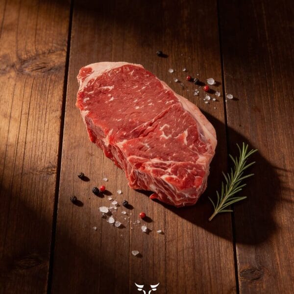 New York striploin hand-cut at Boucherie Beirut in Laval