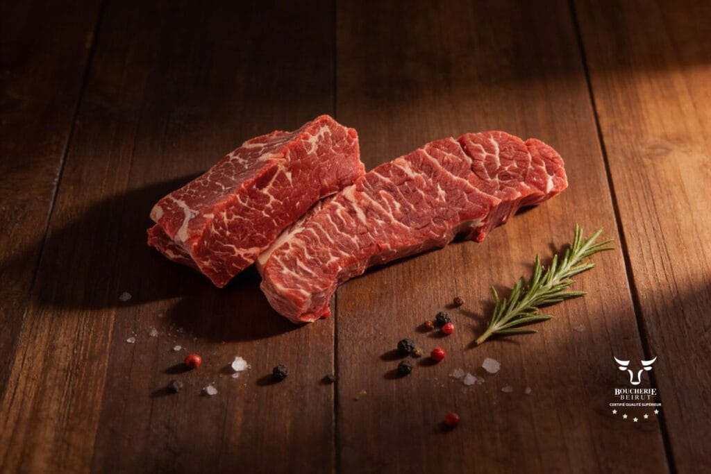 Denver Steak Raw | Boucherie Beirut Raw denver steak showing marbling and texture
