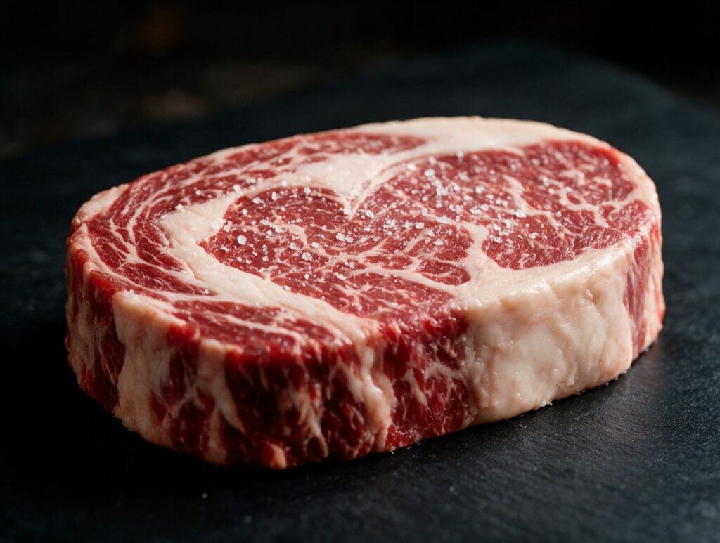 beef-cuts-ribeye-marbling-closeup | Boucherie Beirut eef cuts from the rib section showing rich marbling on a ribeye